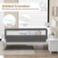 71 Inch Extra Long Swing Down Bed Guardrail - Gray