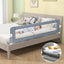 Barrière de lit pliable de 71 pouces pour la sécurité des tout-petits - Gris