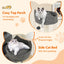 Árbol para gatos de 71 pulgadas de altura con múltiples niveles y postes para rascar - Gris