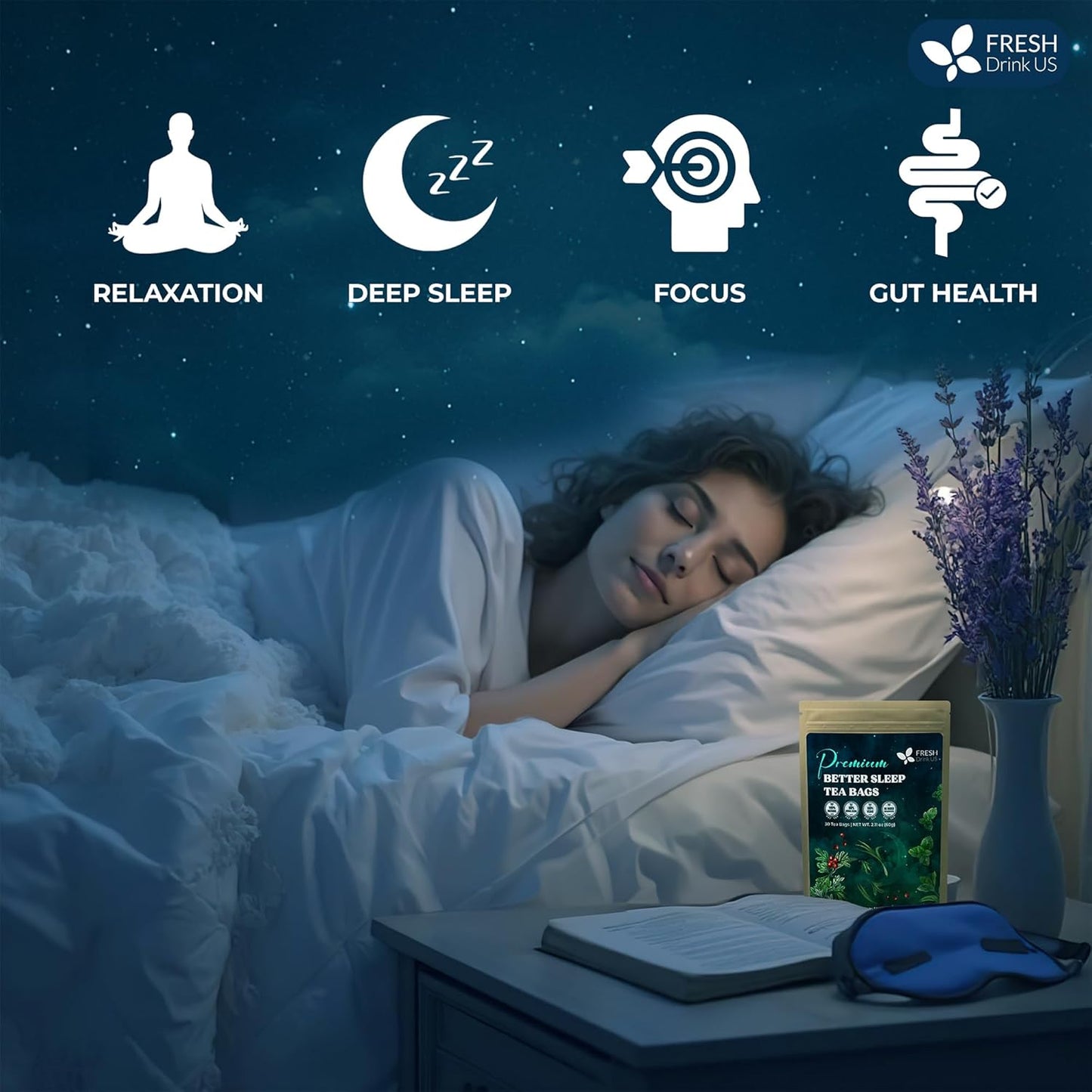 Mezcla de Té Herbal Premium para Dormir - Sin Cafeína a Granel
