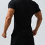 Men's Plus Size Notched Short Sleeve T-Shirt
