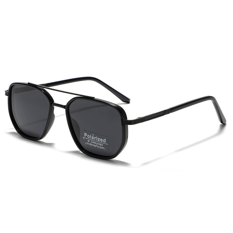 Lunettes de soleil carrées polygonales polarisées