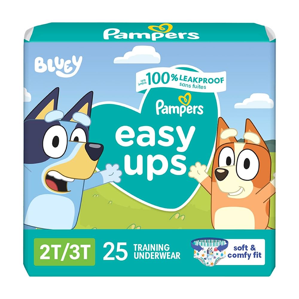 Pampers Easy Ups Ropa Interior de Entrenamiento para Niños Tamaño 4 2T3T, 25 Contenido