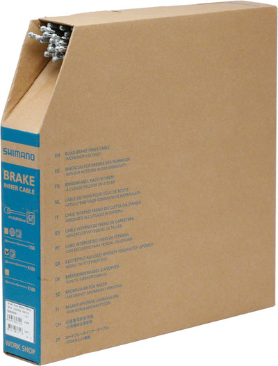 Shimano Stainless Steel Road Brake Cable - 1.6mm x 2050mm (Box of 100)