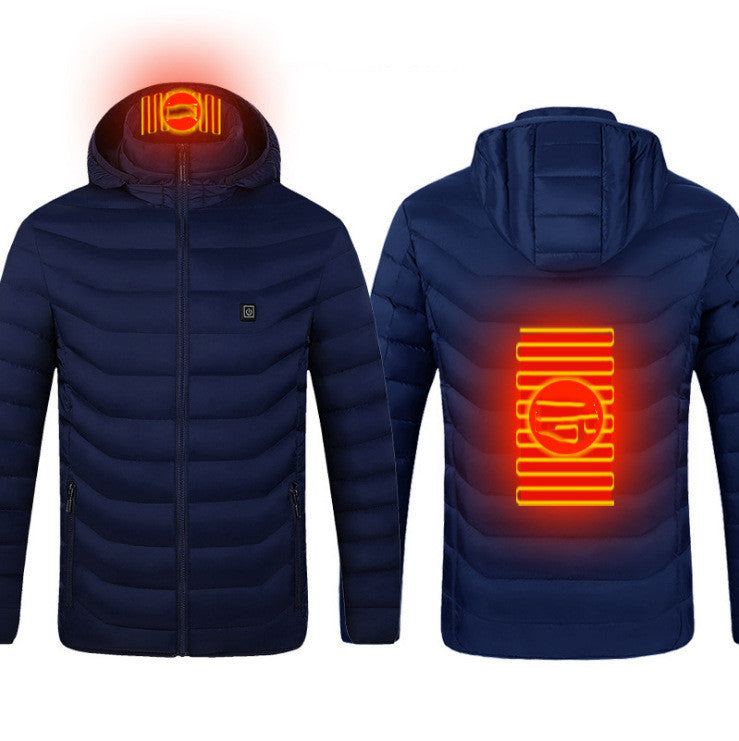New Heated Jacket Coat USB Electric Jacket Cotton Coat Heater Thermal Clothing Heating Vest Men's Clothes Winter - Korvel