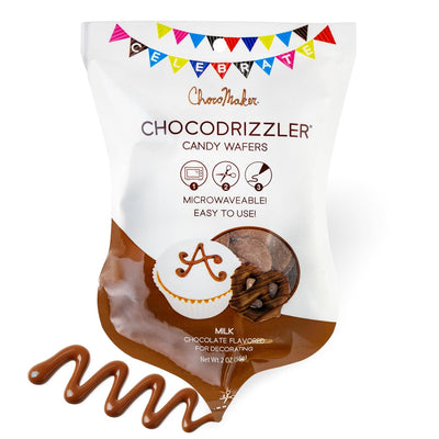Chocolate Drizzler Candy Wafers - Microwaveable Pouch (Case of 12)