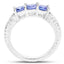 Bague en argent sterling .925 avec tanzanite véritable de 1,11 carat