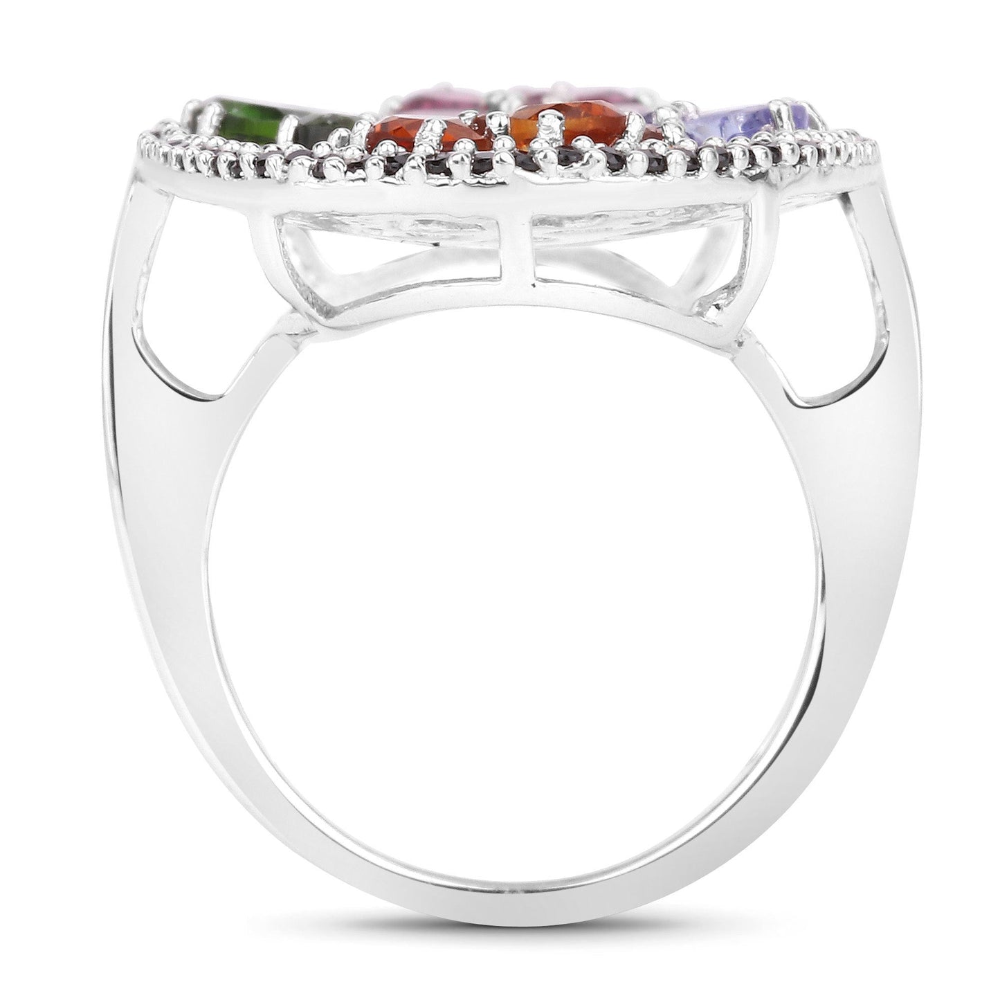 5.01 Carat Multi-Stone .925 Sterling Silver Engagement Ring