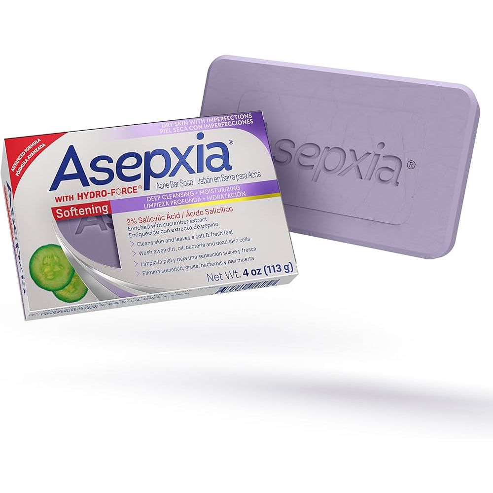 Savon Bar Asepxia Nettoyant Profond + Hydratant avec Extrait de Concombre