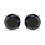 Pendientes de diamante negro genuino de 4.91 quilates en oro blanco de 14K