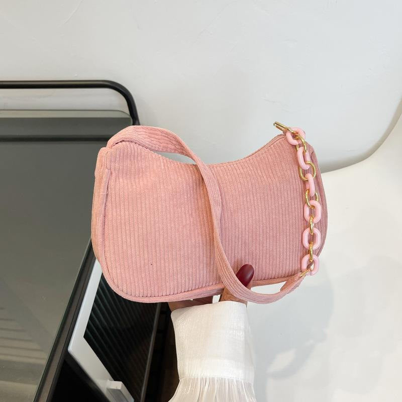 Artistic Minimalist Corduroy Crossbody Bag for Women