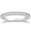 Anillo de Boda de Banda con Diamantes Pave de Oro Blanco de 14k