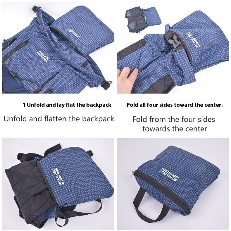 Mochila Plegable Ligera de 25L con Bordes Curvados para Actividades al Aire Libre