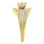 14K Yellow Gold Diamond Cocktail Bypass Ring - Size 7