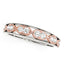 Bague en diamant style infini en or blanc et rose 14k