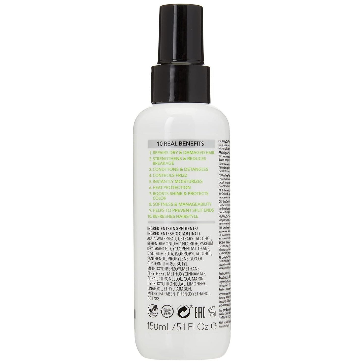 Revlon Uniq One Té Verde Tratamiento Capilar Todo en Uno 150ml
