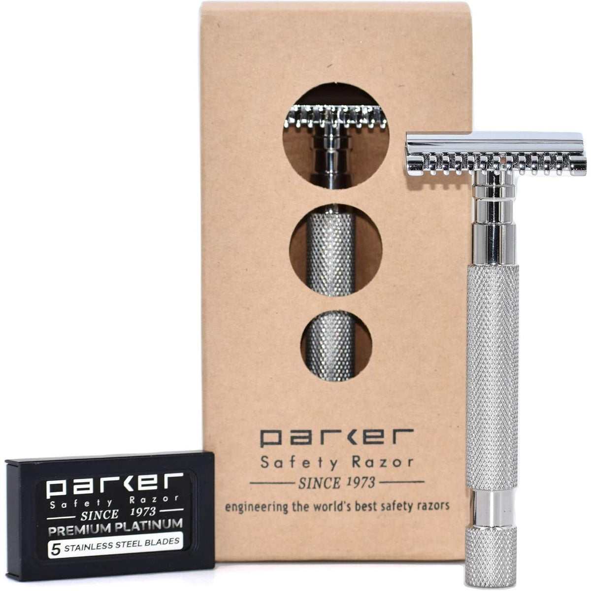 Parker 68S Stainless Steel Open Comb Safety Razor