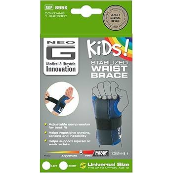 Attelle de poignet stabilisée Neo G pour enfants, main droite