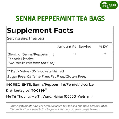 Premium Senna Peppermint Tea Bags