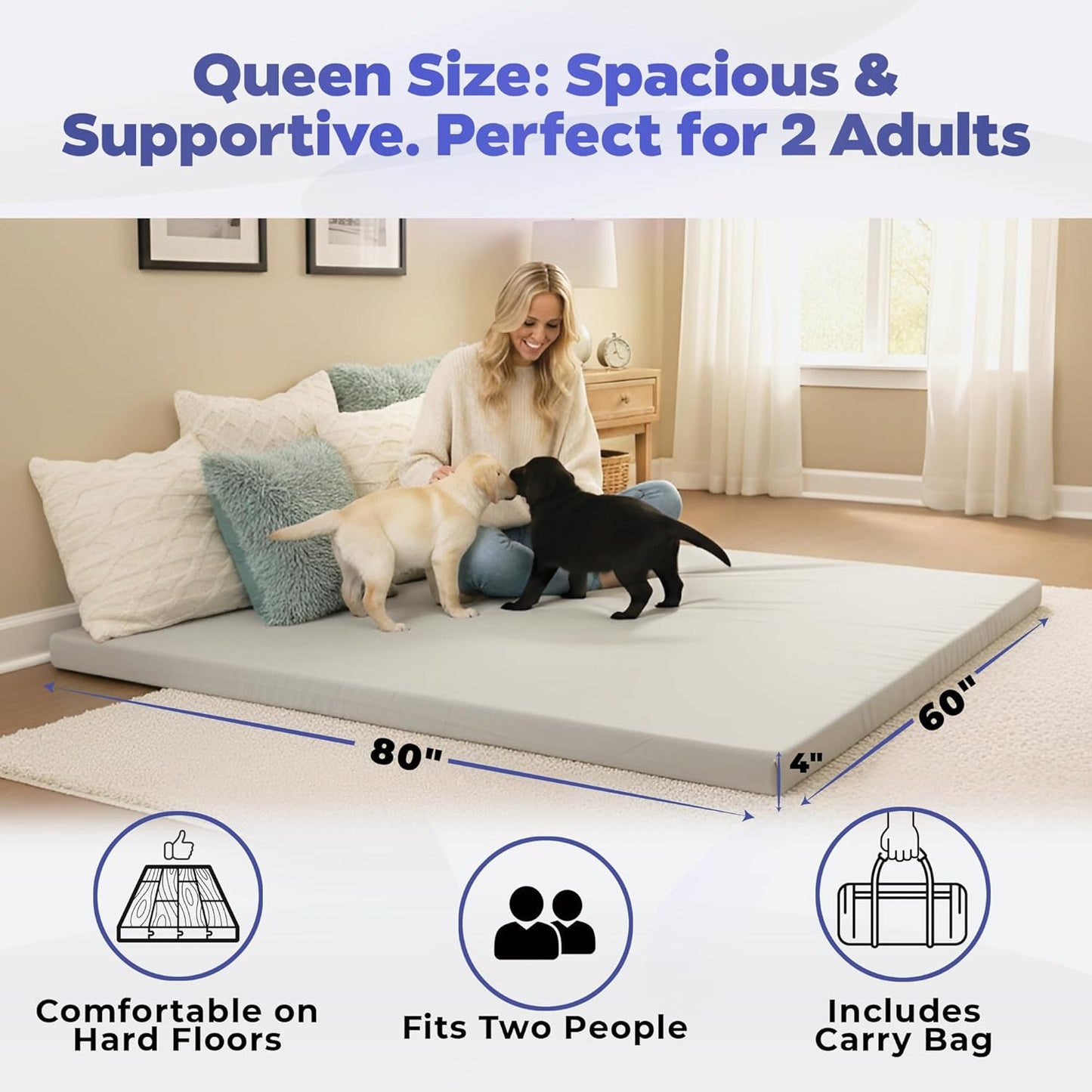 Hazli Ultra Comfort Air-Cell Memory Foam Camping Mattress