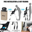 Silla alta ajustable 4 en 1 y asiento elevador - Negro
