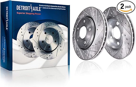 High-Performance Rear Brake Kit for Mazda 3 (2005-2013) - Drilled & Slotted Rotors with Ceramic Pads - Korvel