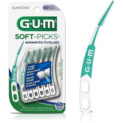 GUM Pro Soft-Picks - 60 Unidades de Cepillos Interdentales Premium