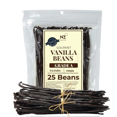 25 Premium Vanilla Beans Grade A – Gourmet Baking Pods