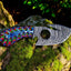 Premium Gut Hook Skinning Knife – 7.25" Damascus Steel with Elegant Wood Handle - Korvel