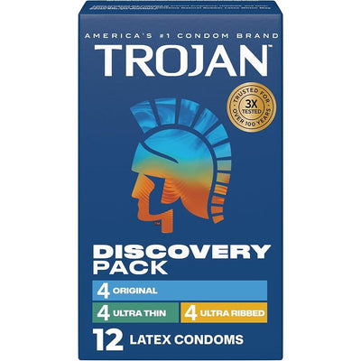 Pack Découverte Trojan - 12 Préservatifs en Latex Lubrifiés