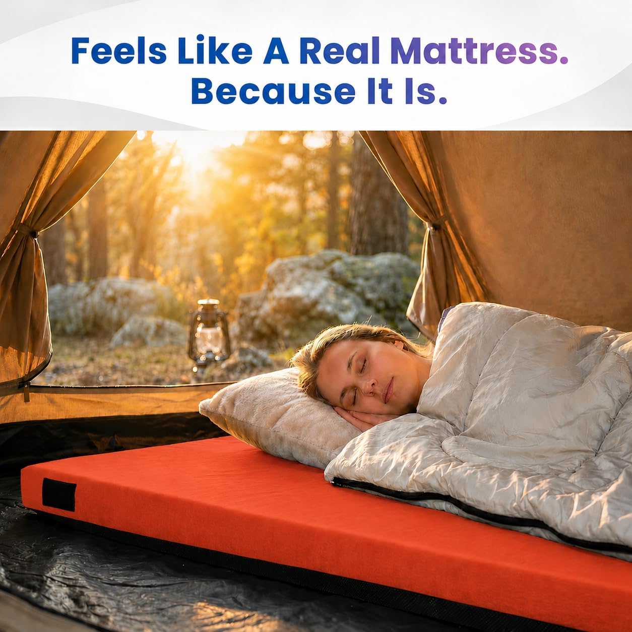 Hazli Ultra Comfort Air-Cell Memory Foam Camping Mattress