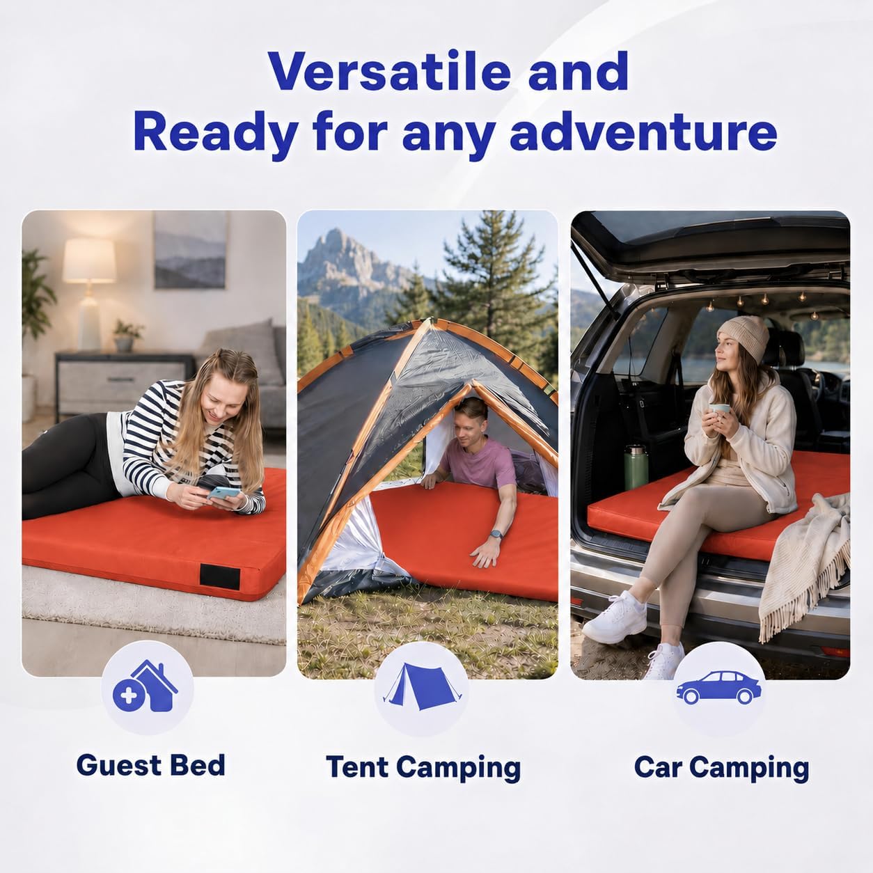 Hazli Ultra Comfort Air-Cell Memory Foam Camping Mattress