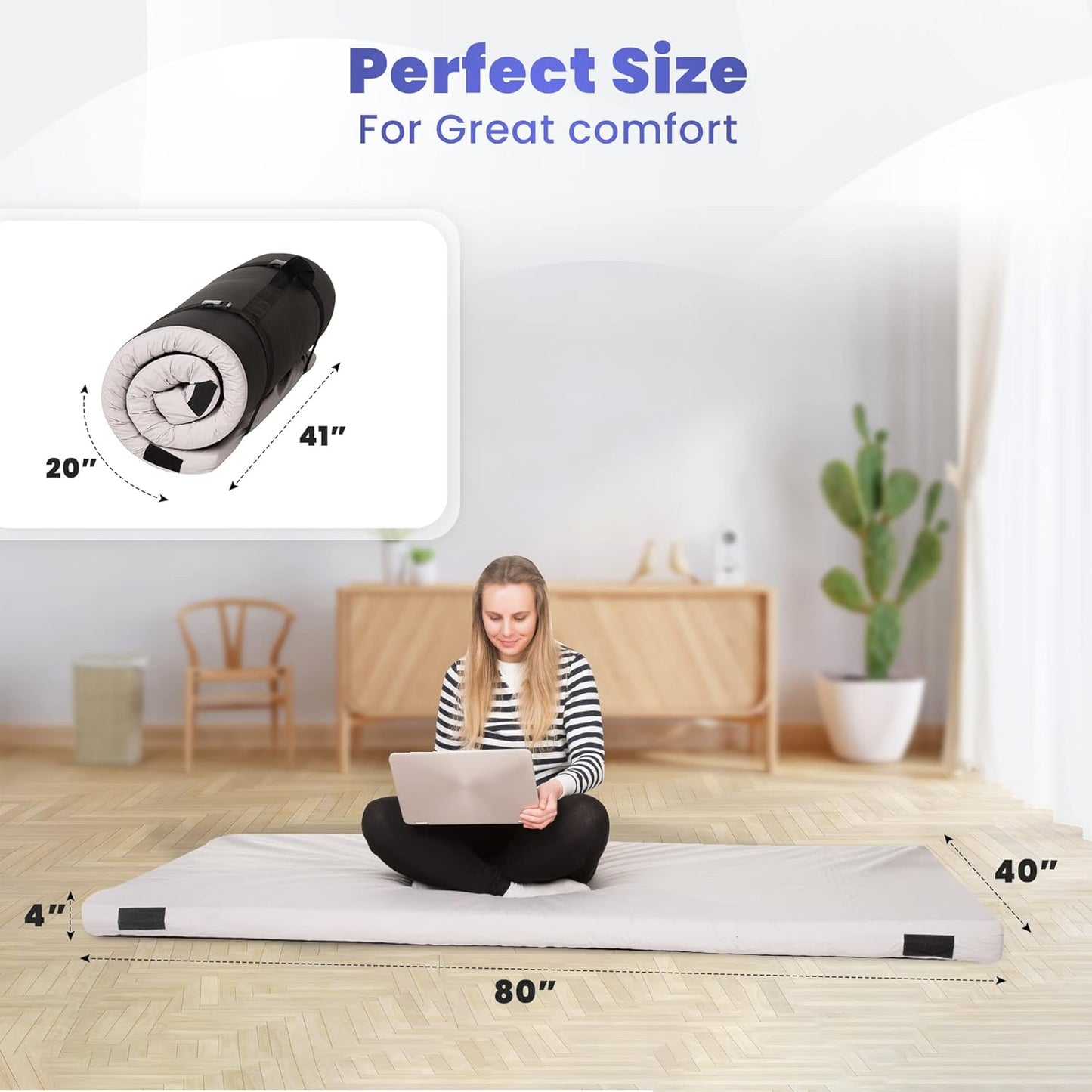 Hazli Ultra Comfort Air-Cell Memory Foam Camping Mattress