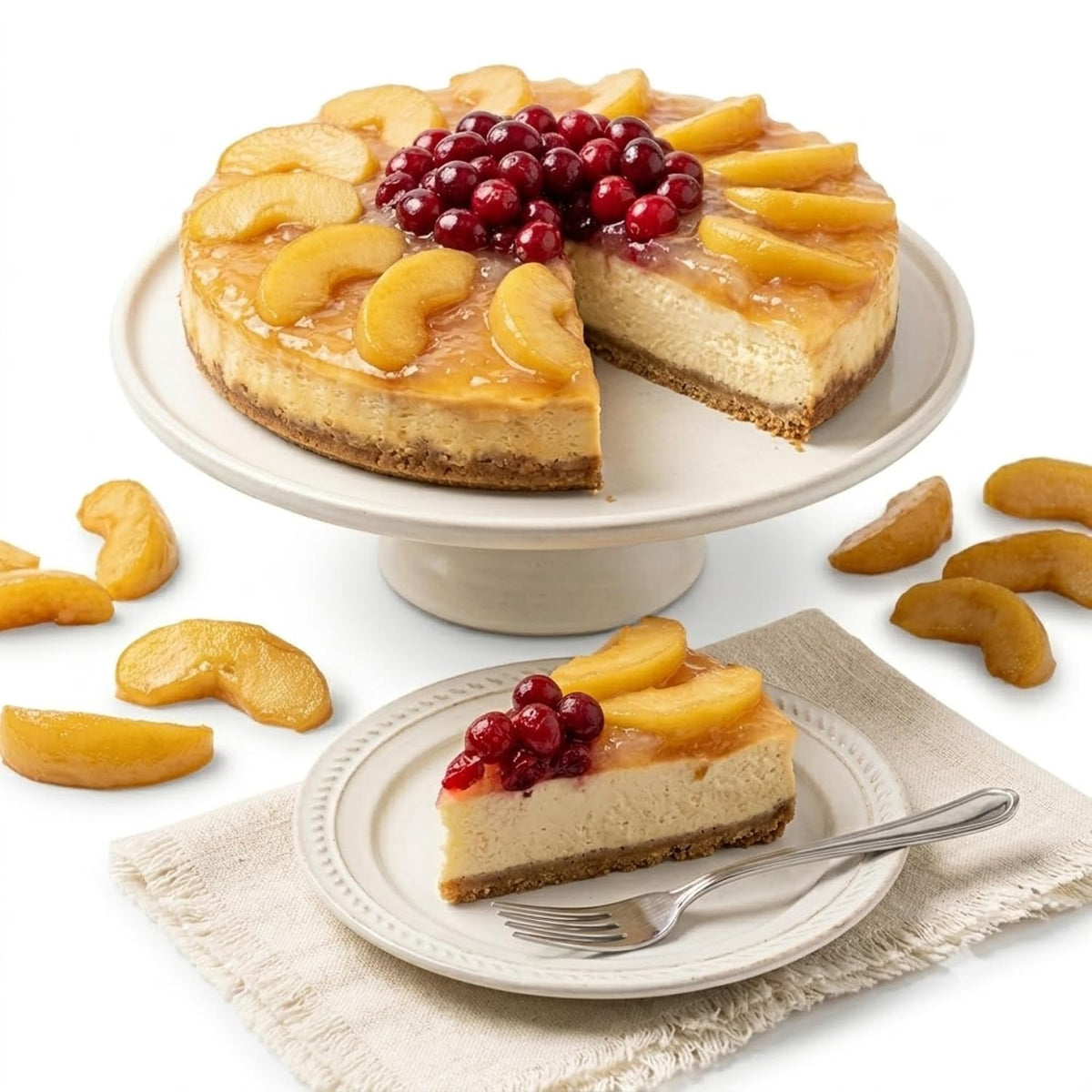 Gâteau au fromage aux pommes sans sucre Andy Anand - Dessert premium (2,6 lbs)