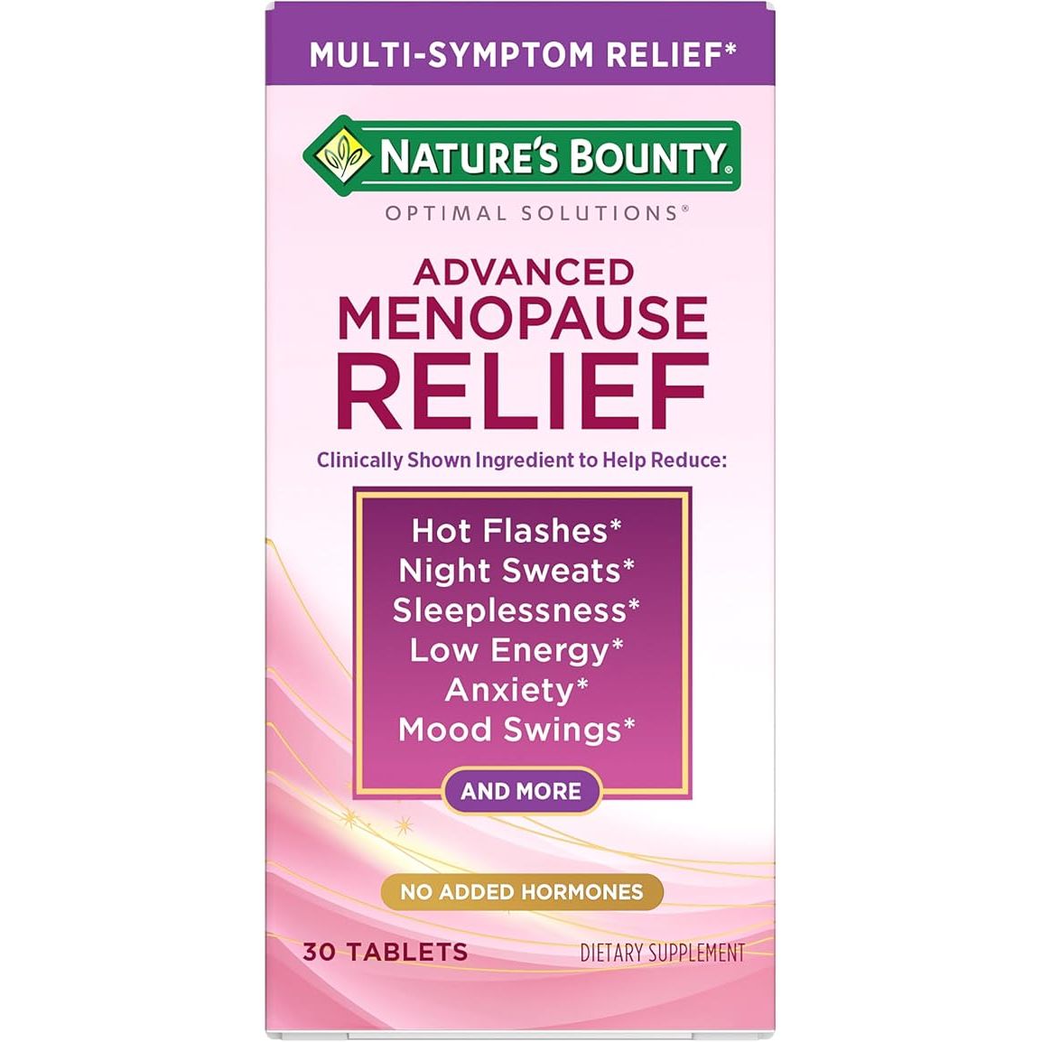 Tabletas de Alivio de Menopausia de Nature - 30 Contenido