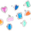Assorted Plastic Jewel Rings - 24 Count Set