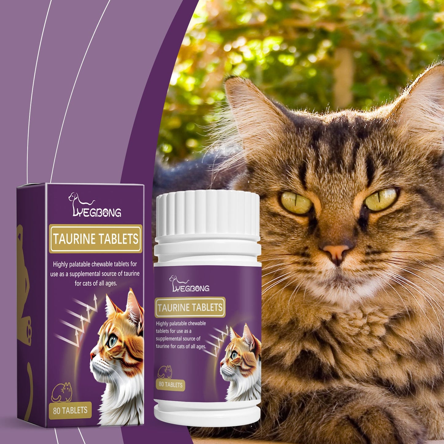 Premium Taurine Tablets for Cats - Nutritional Support
