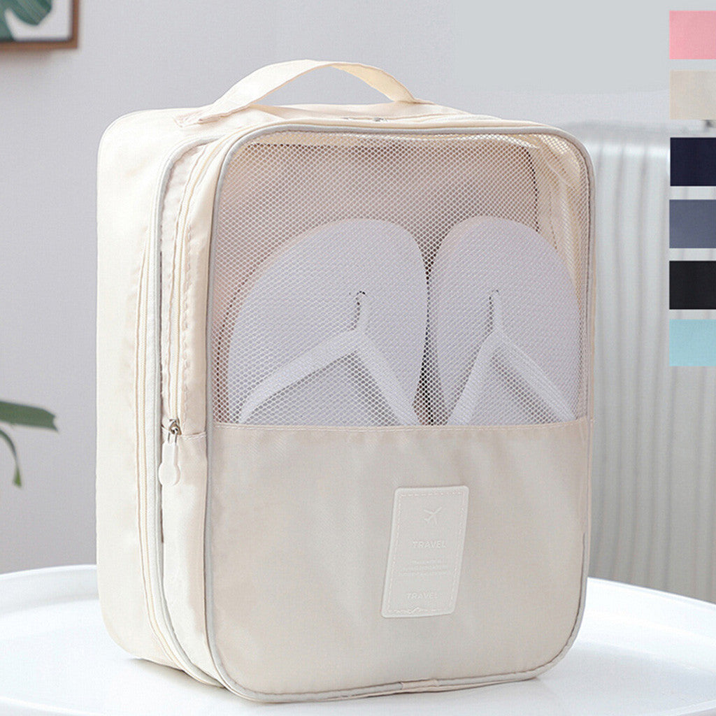 Twill Oxford Cloth Shoes Travel Storage Bags Three-layer Waterproof Shoe Bag - Korvel