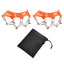 1 Pair Outdoor Climbing Non-slip Ice Snow Grippers 13 Teeth Spike Cleats Crampons for Family Outdoor Camping Accessories - Korvel