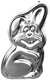 Funny Rabbit Cake Pan - 11.5" Aluminum Baking Mold