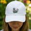 Floral Cat Embroidered Baseball Cap