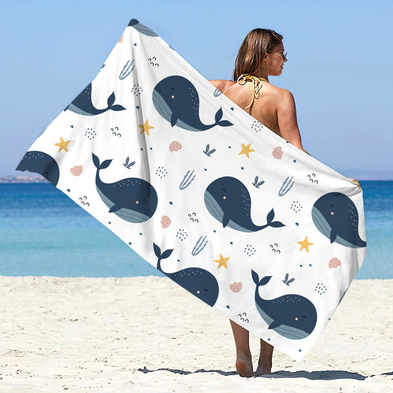 Double-Sided Velvet Microfiber Beach Towel
