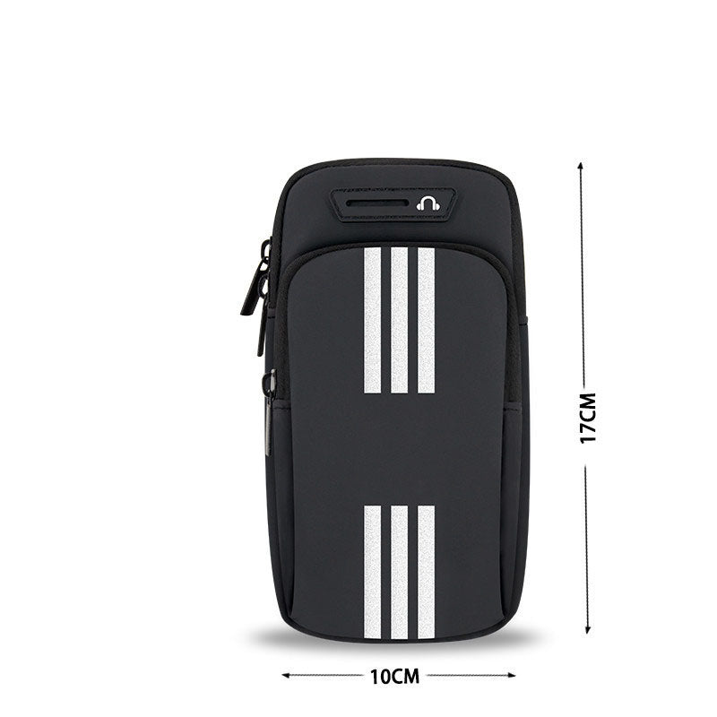 Sports Running Mobile Arm Bag Women's Fitness Wrist Bag Breathable Arm Strap Outdoor Cycling Fitness Arm Cover Men's Handbag - Korvel