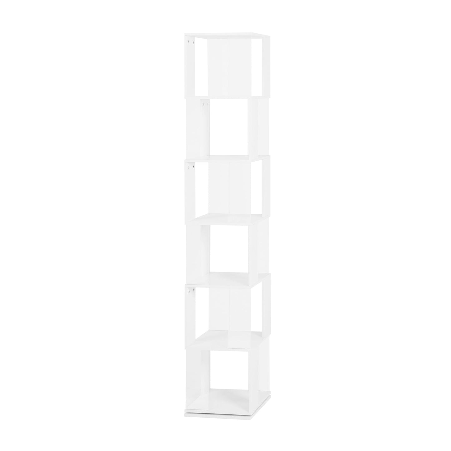 6-Layer Rotating Acrylic Bookshelf for Creative Spaces