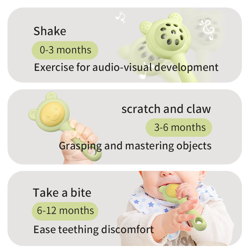 Baby Ringing Bell Toy Can Bite Water Boiled Small Sand Hammer Hand Ringing Bell Sand Hammer - Korvel