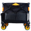 Big large capacity Folding cart Extra Long Extender Wagon Cart Folding Wagon Garden Shopping Beach Cart (black +orange) - Korvel