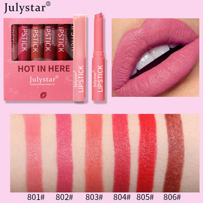 Velvet Foggy Lipstick Cover Box Matte Color Fast Candy Lipstick - Korvel