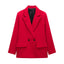 Summer Casual Relaxed-fit Double-breasted Blazer
