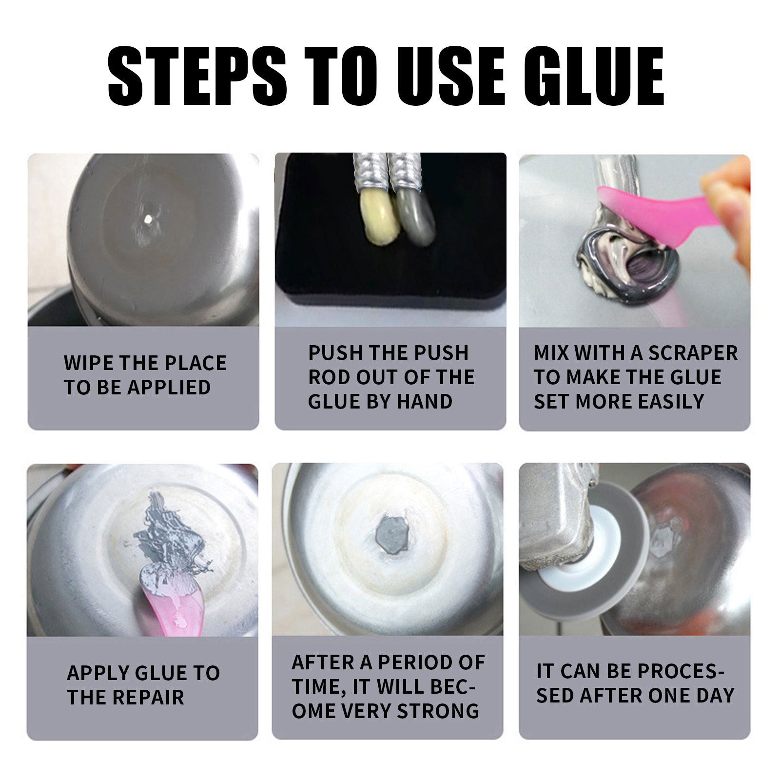 AB Casting Glue, Fast Drying Metal Tank Repair High Temperature Casting Glue - Korvel