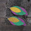 PU Leather Leaf Dangle Earrings - Korvel